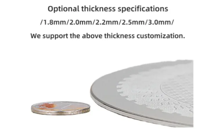 Customized thickness for tri ply stainless steel discs