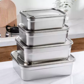 Wholesale Stainless Steel Food Storage Containers:Stackable Design, Multiple Styles To Choose From