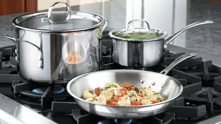 Cooking with stainless steel cookware